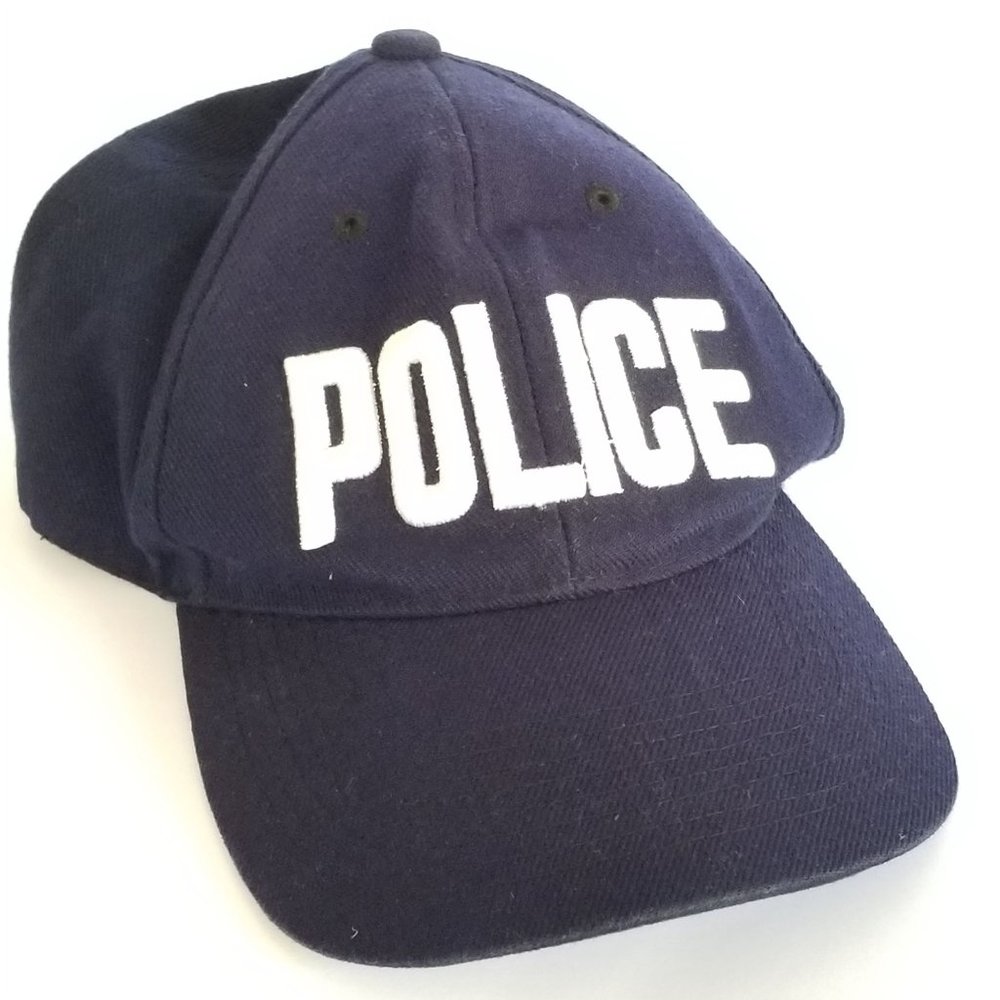 SANTO CAP POLICE HAT《644》embroidered hook and loop‎ closure back